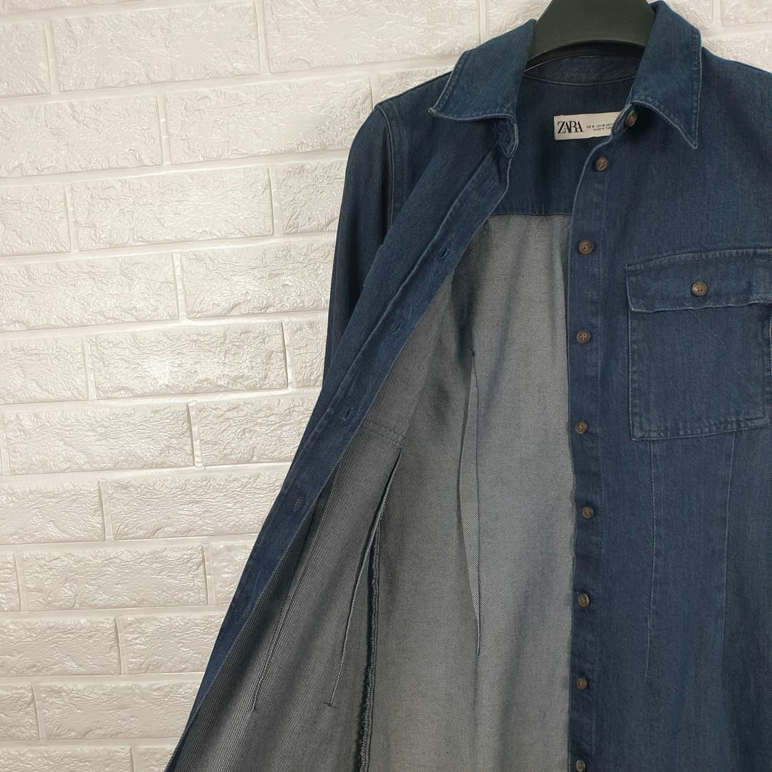 [66]자라 데님 셔츠 원피스 상품이미지6