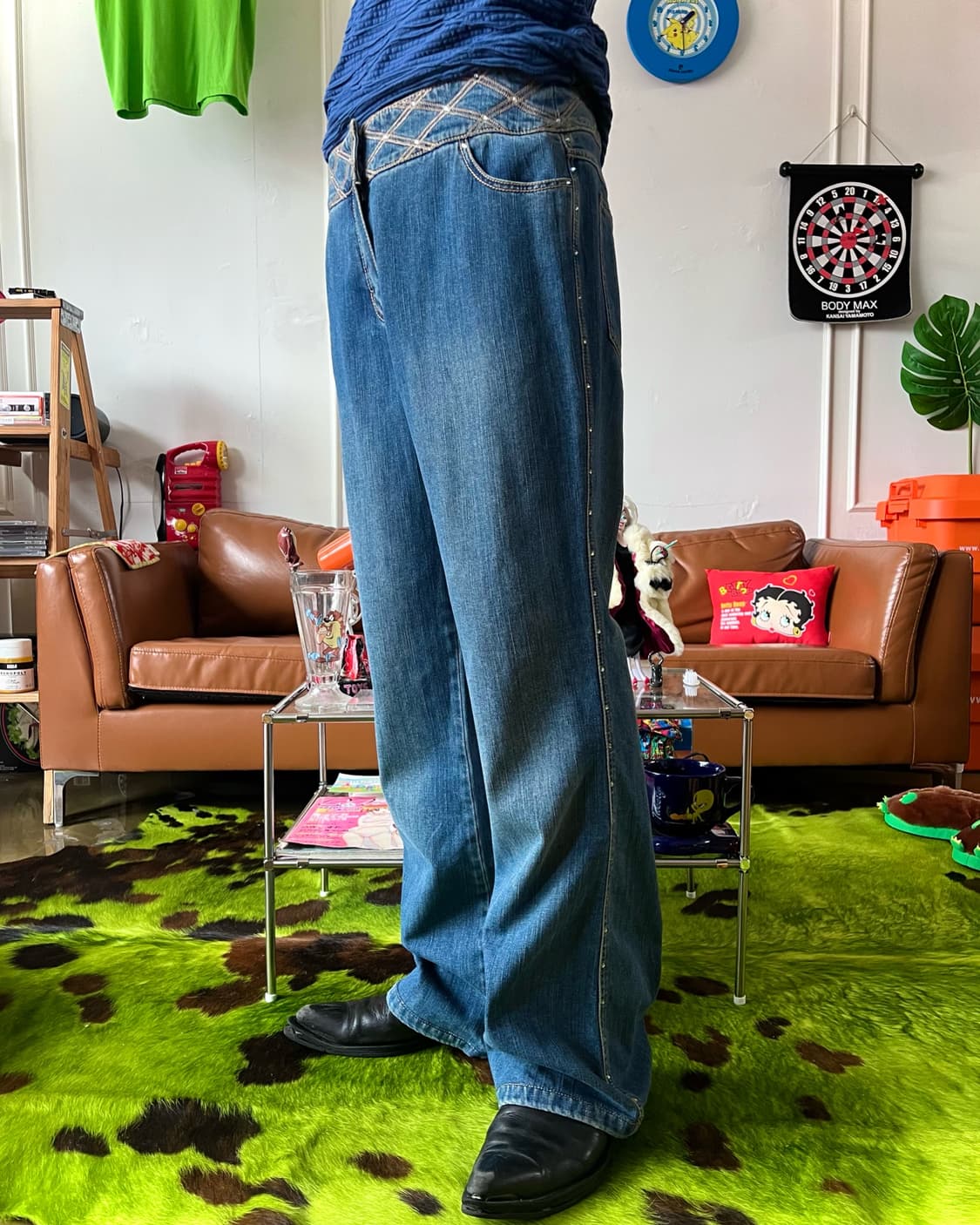 Old ESCADA Archive Boot-Cut Cubic Jeans 상품이미지2