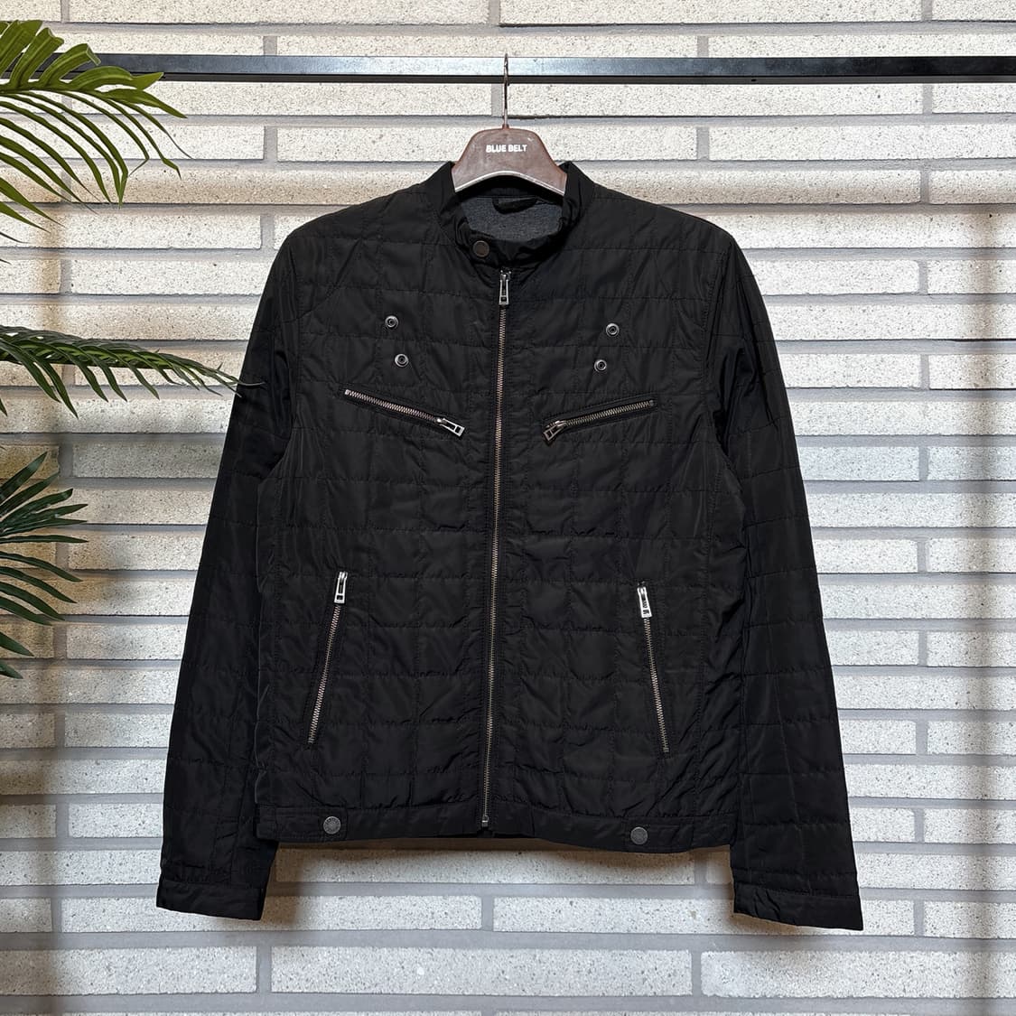 Zadig&Voltaire 퀼팅 바이커 자켓 사선지퍼 스냅 디테일 블랙 상품이미지2