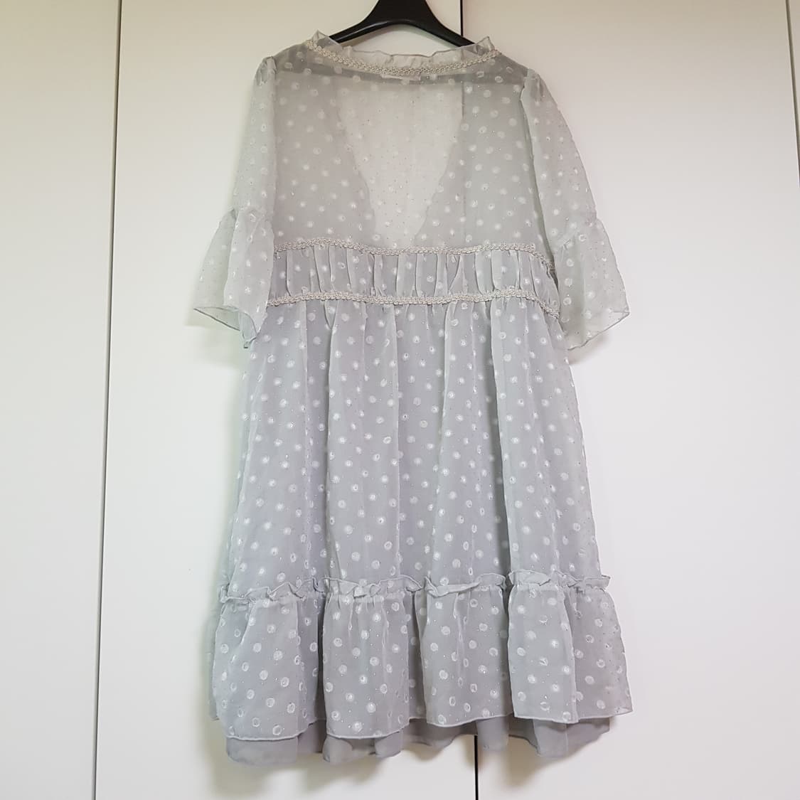 [일괄] 빈티지 도트 글리터 레이어드 원피스 모리걸 상품이미지3