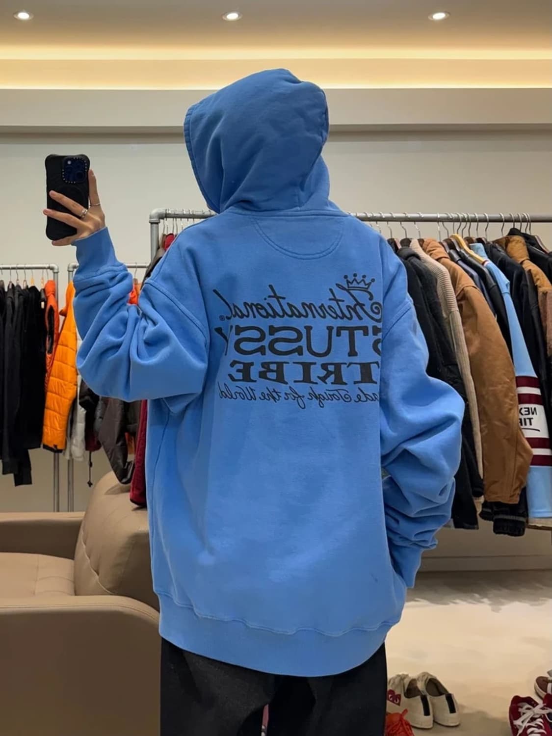 스투시 트라이비 루즈핏 로고 후드티 PN5792 상품이미지2