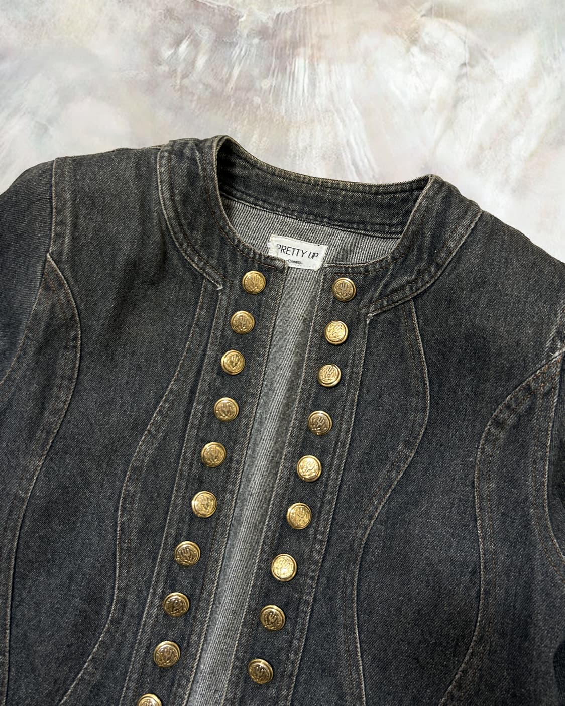 빈티지 데님 나폴레옹 자켓  상품이미지2