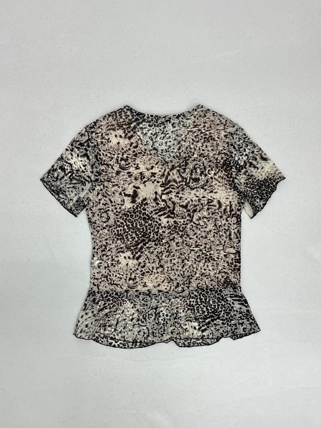 패턴 반팔 블라우스 상품이미지6