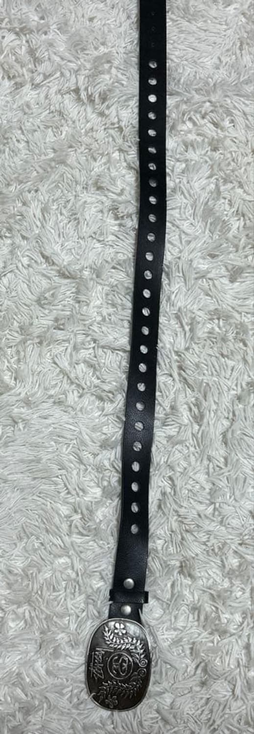 00s 스투시 SS 링크 플로럴 오벌 버클 레더 벨트 상품이미지5