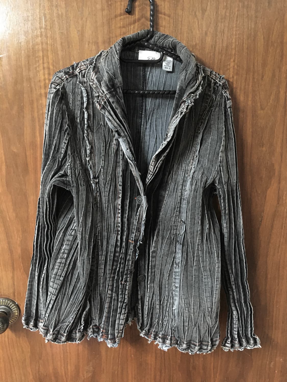 링클 워싱 데님 자켓 상품이미지2