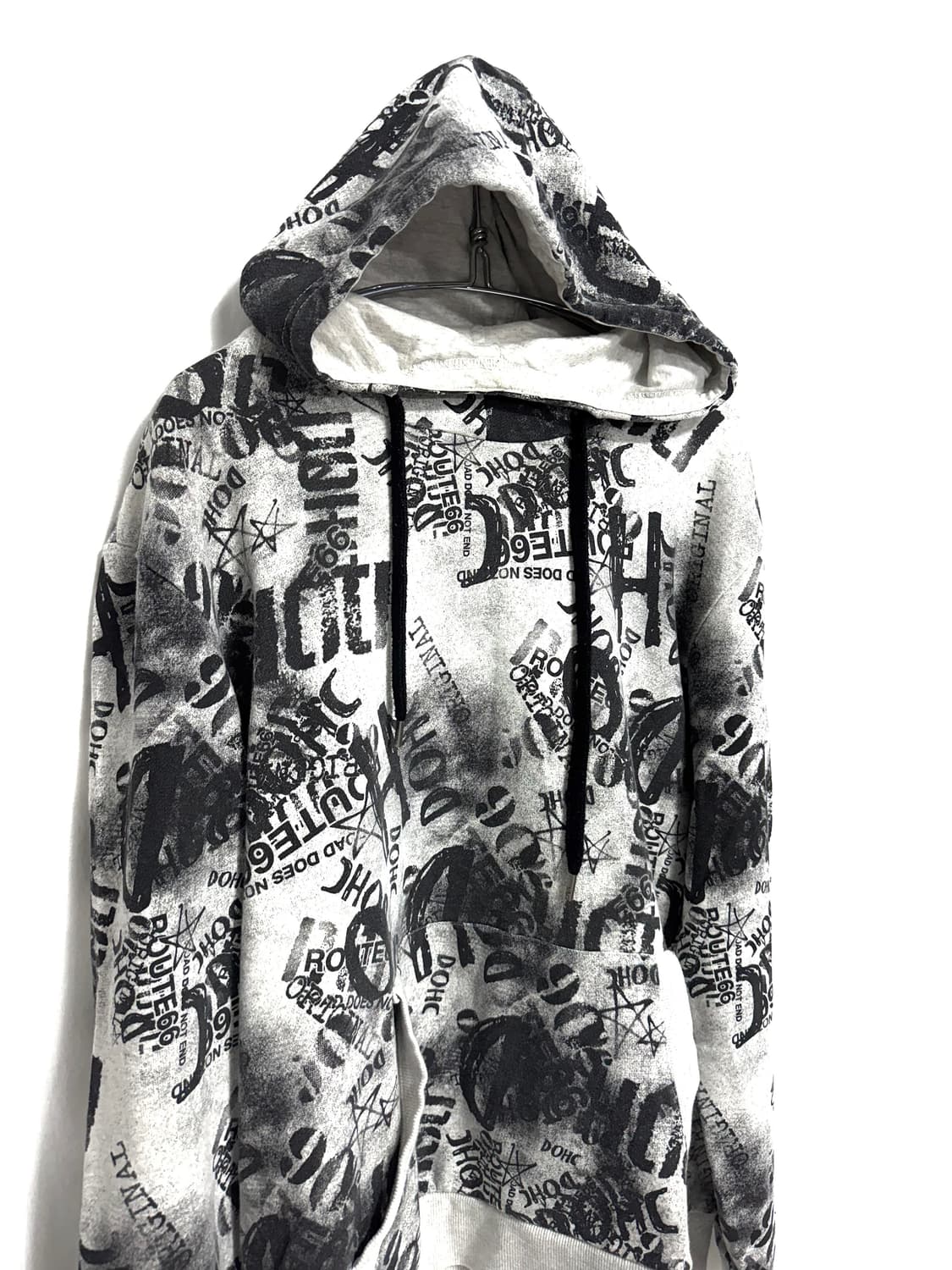 Black print hoodie 상품이미지2