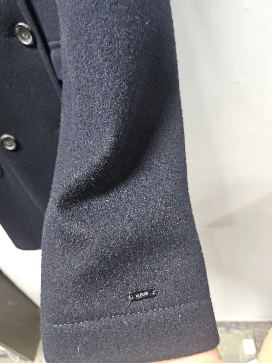 타미힐피거 블랙 모 더블롱코트  XS 상품이미지4