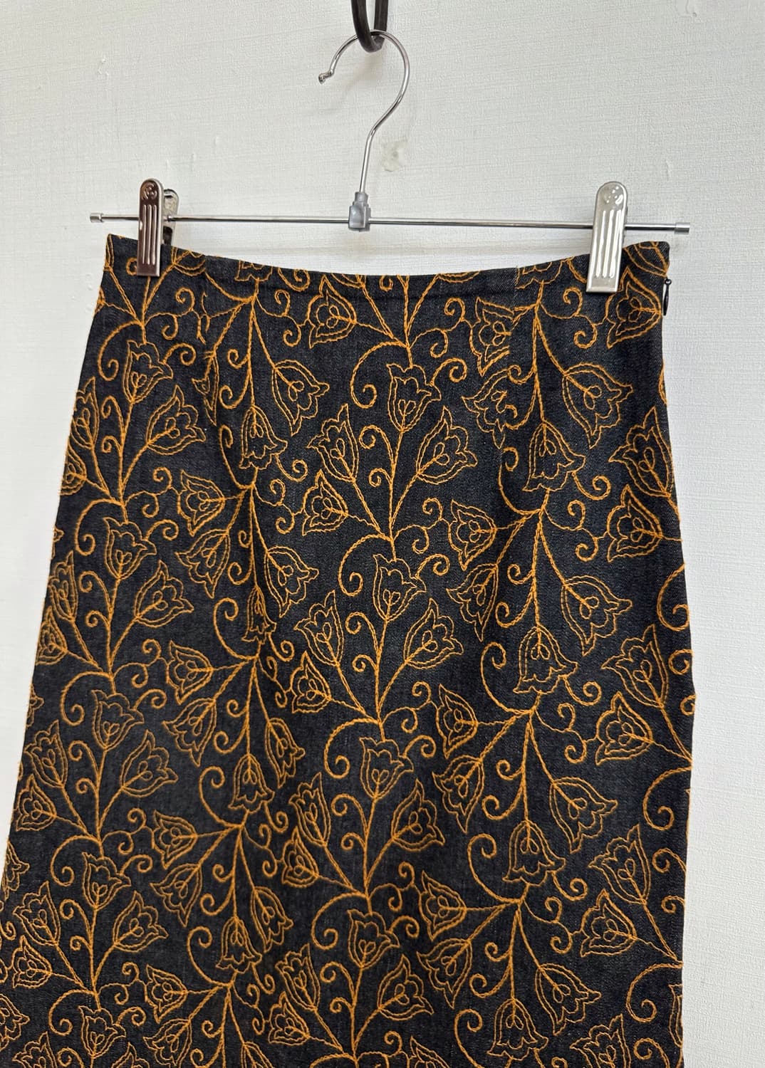 embroidery denim skirt 상품이미지4