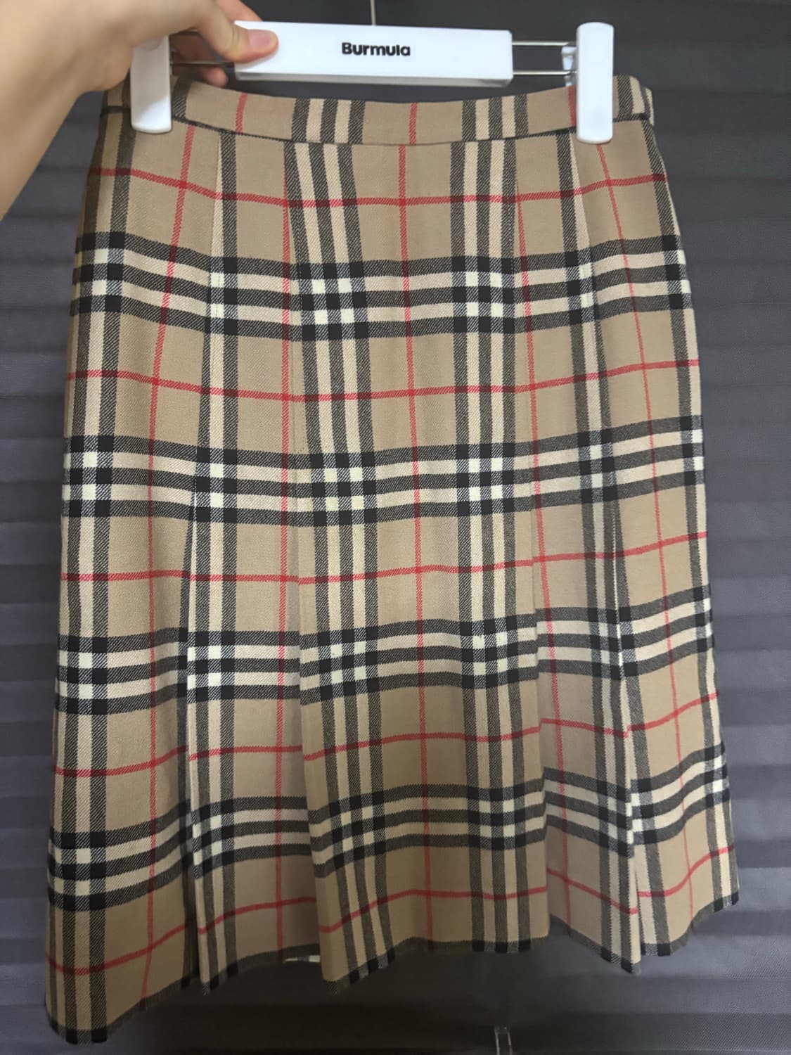 버버리 체크 치마 미디 스커트 상품이미지1