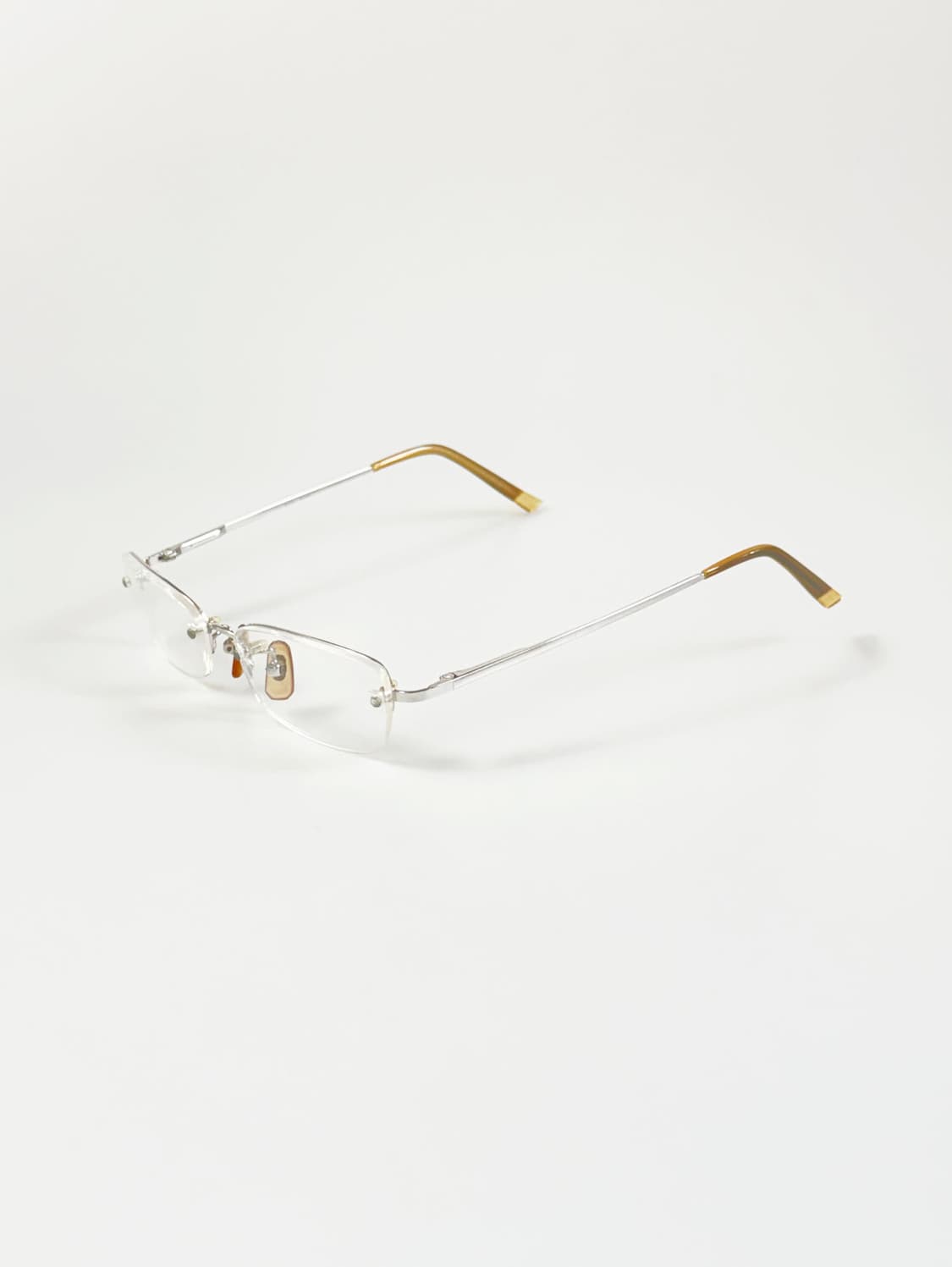 R&B EYEWEAR 실버 메탈 무테 스퀘어 빈티지 안경 상품이미지4