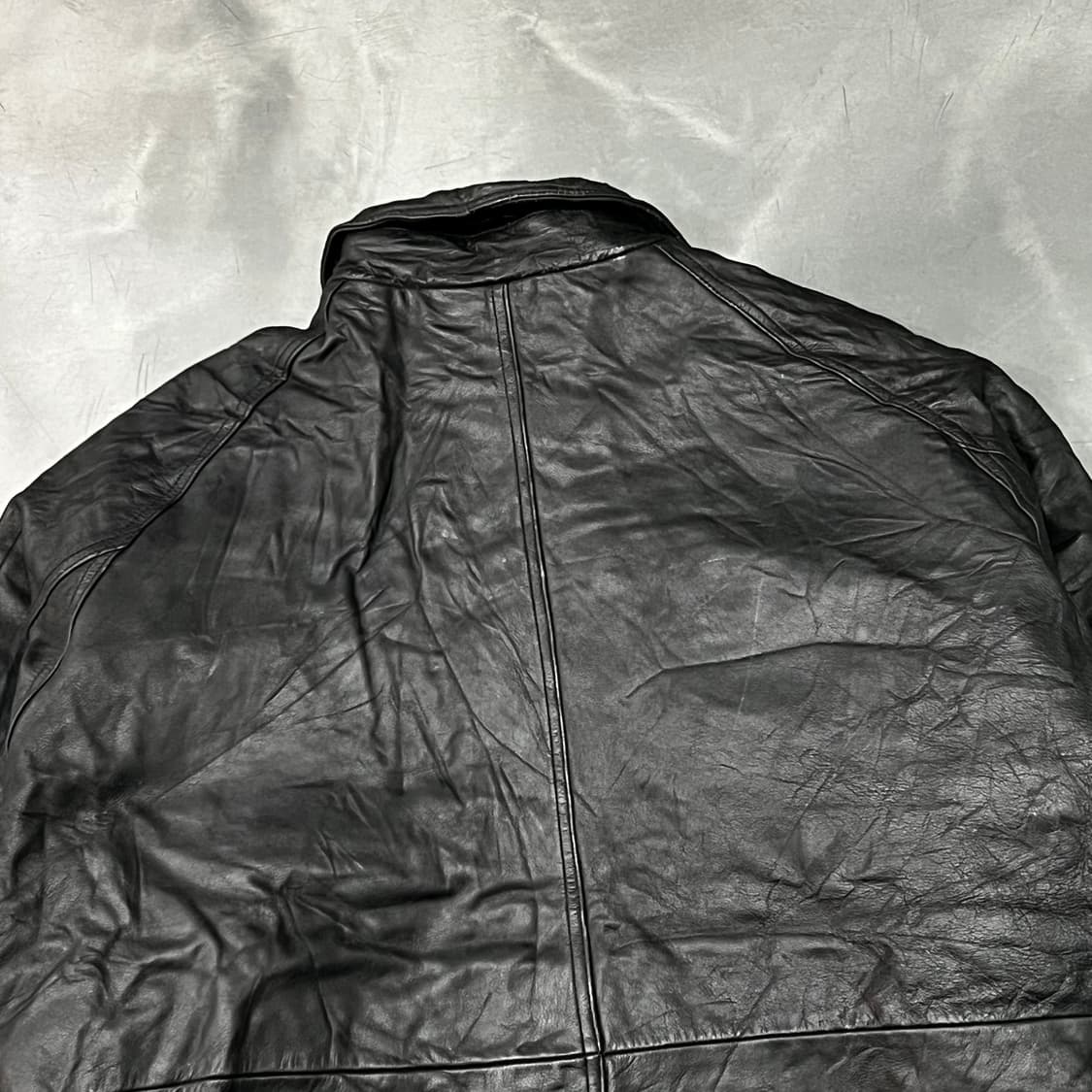  빈티지 레더 봄버 자켓 y15016 상품이미지5