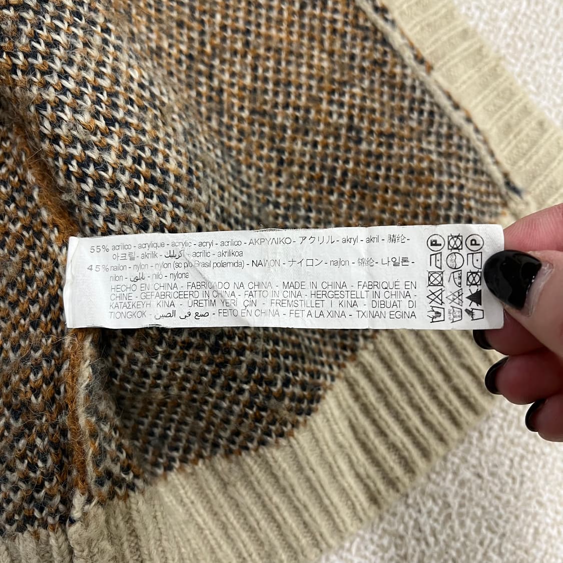 S 자라 아가일 니트 가디건 0219M 상품이미지3