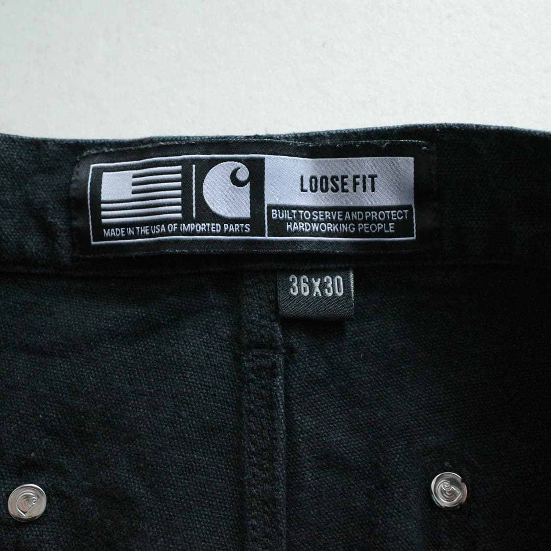 칼하트 B01 블랙 워크 팬츠 36x30 MADE IN USA 상품이미지4