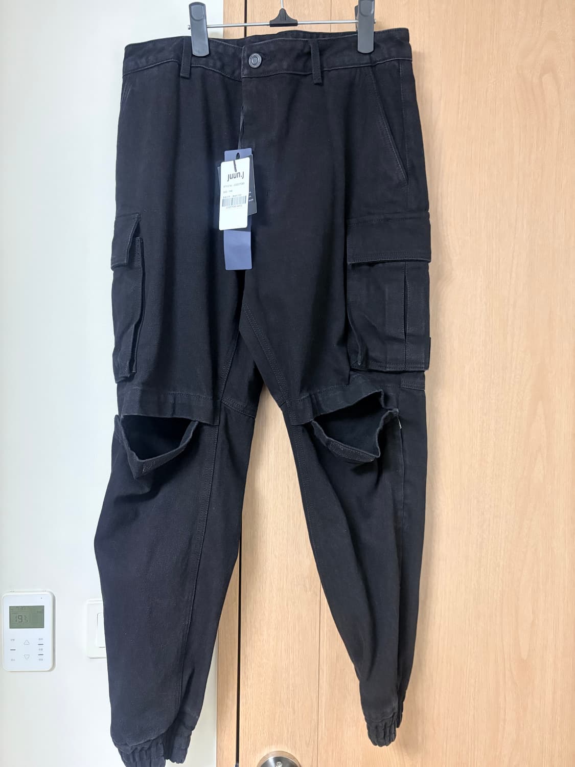 준지 무릎절개 흑청조거 데님팬츠 48 상품이미지1