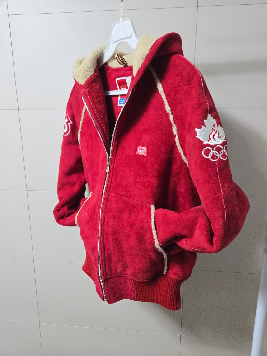 캐나다 동계 올림픽 시어잉 무스탕 후드 집업 55~66 상품이미지2