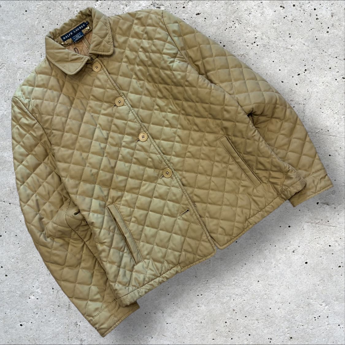 [M] 폴로 랄프로렌 퀼팅 자켓 베이지 C983 상품이미지1