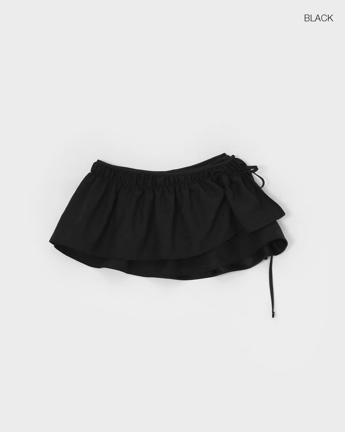 블랙업 레엇 셔링 레이어드 랩스커트 상품이미지6