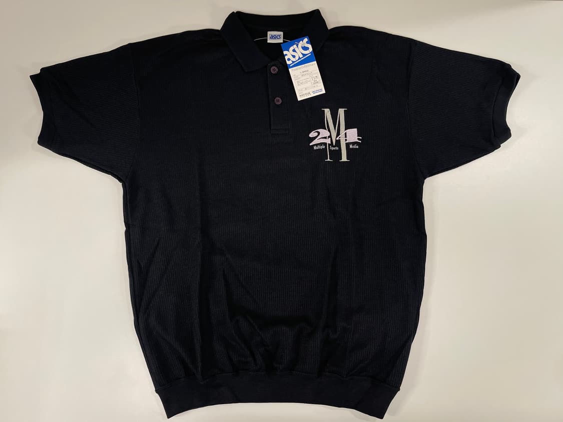 아식스 빈티지 90s 폴로 셔츠 올드 ASICS OLD 1990 블랙 S 상품이미지1