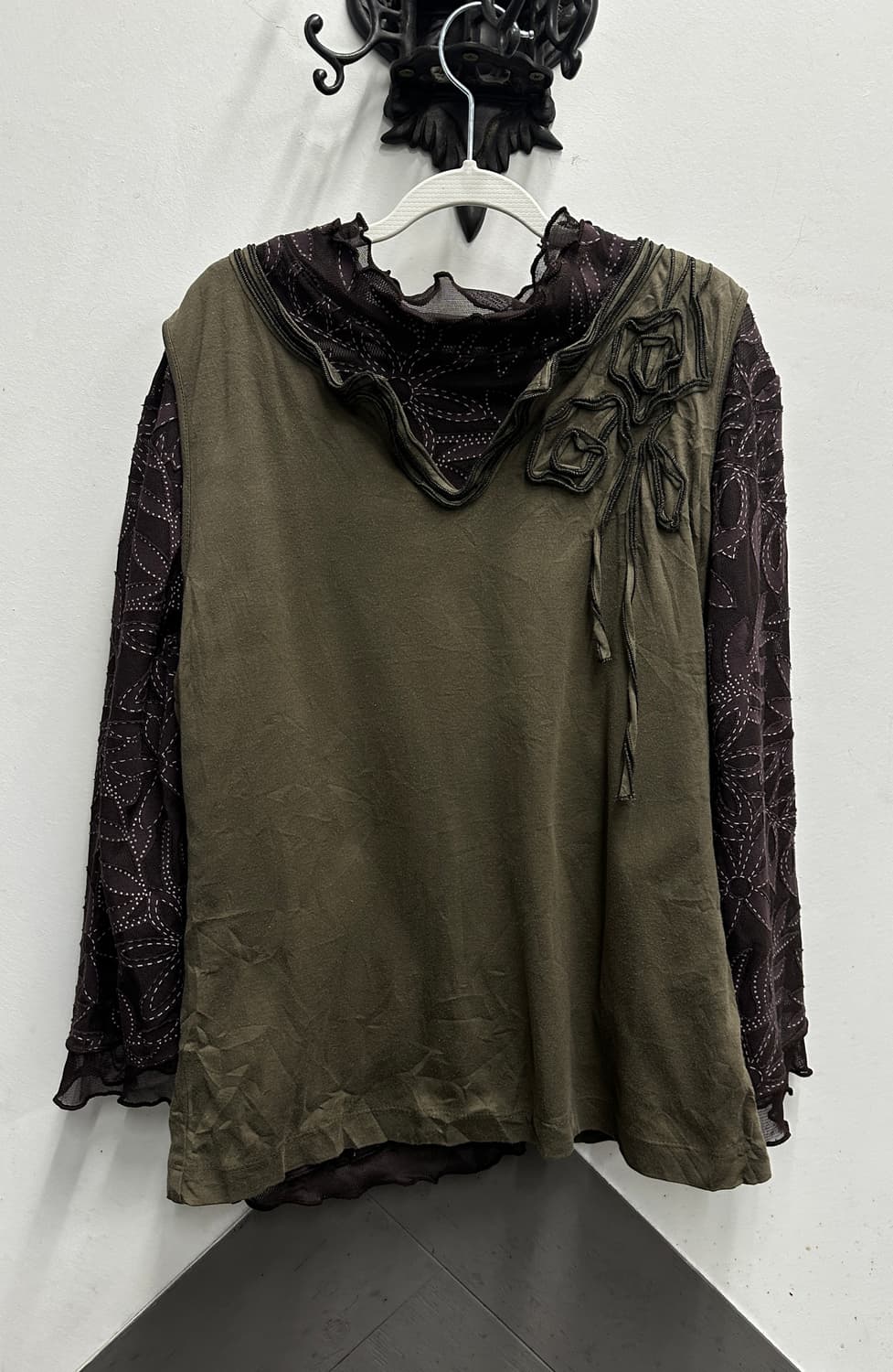 🤎하구미의 플라워 그런지 코디세트🤎브라운 히피 레이어드 일본 빈티지 상품이미지3