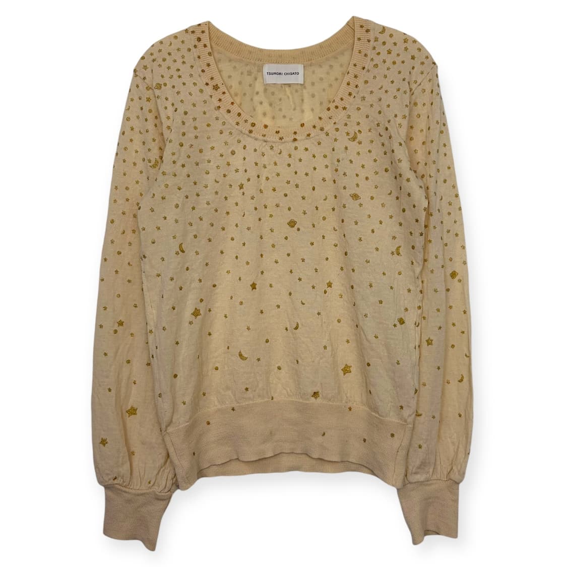 츠모리 치사토 패턴 니트 티셔츠 상품이미지1