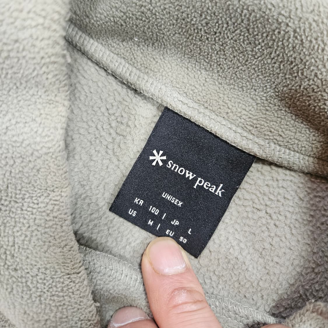 스노우피크 플리스 반 폴라넥 티셔츠 L size 상품이미지6