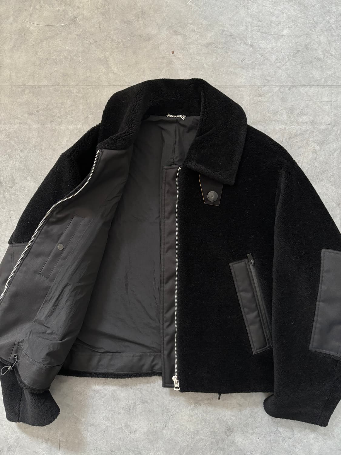 Solid Homme 솔리드 옴므 22FW 블랙 플리스 퍼 자켓 상품이미지6