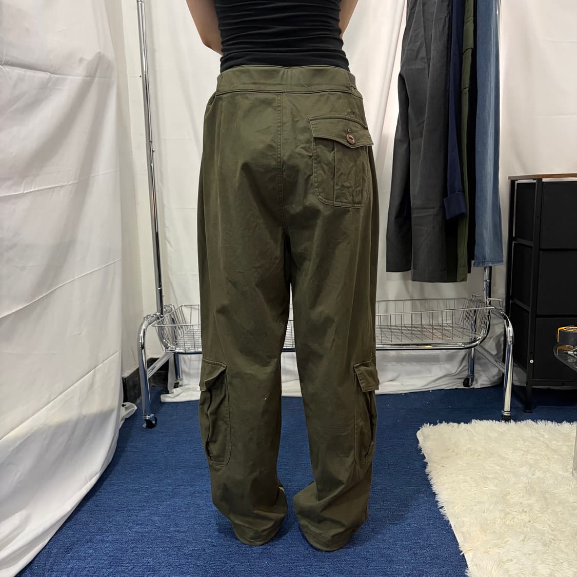 카키 벨트 카고 팬츠 상품이미지2