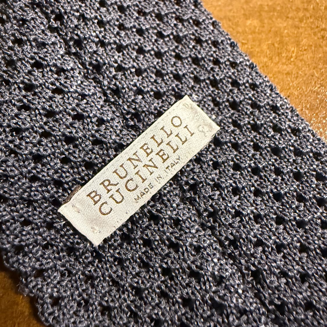 브루넬로쿠치넬리 BRUNELLO CUCINELLI 니트 넥타이 차콜 상품이미지4