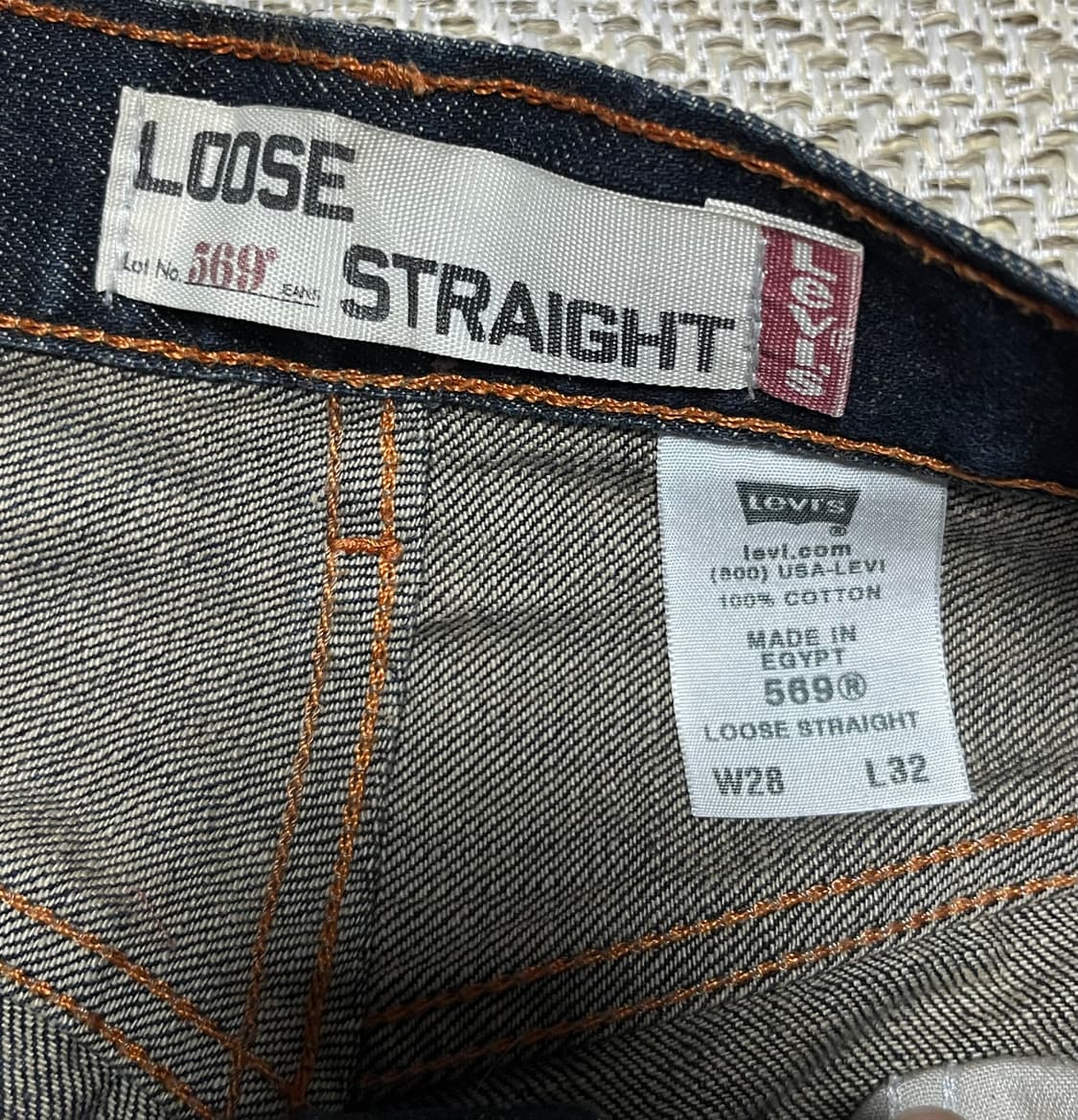 리바이스 569 루즈핏 와이드핏 데님팬츠 청바지 28 상품이미지8