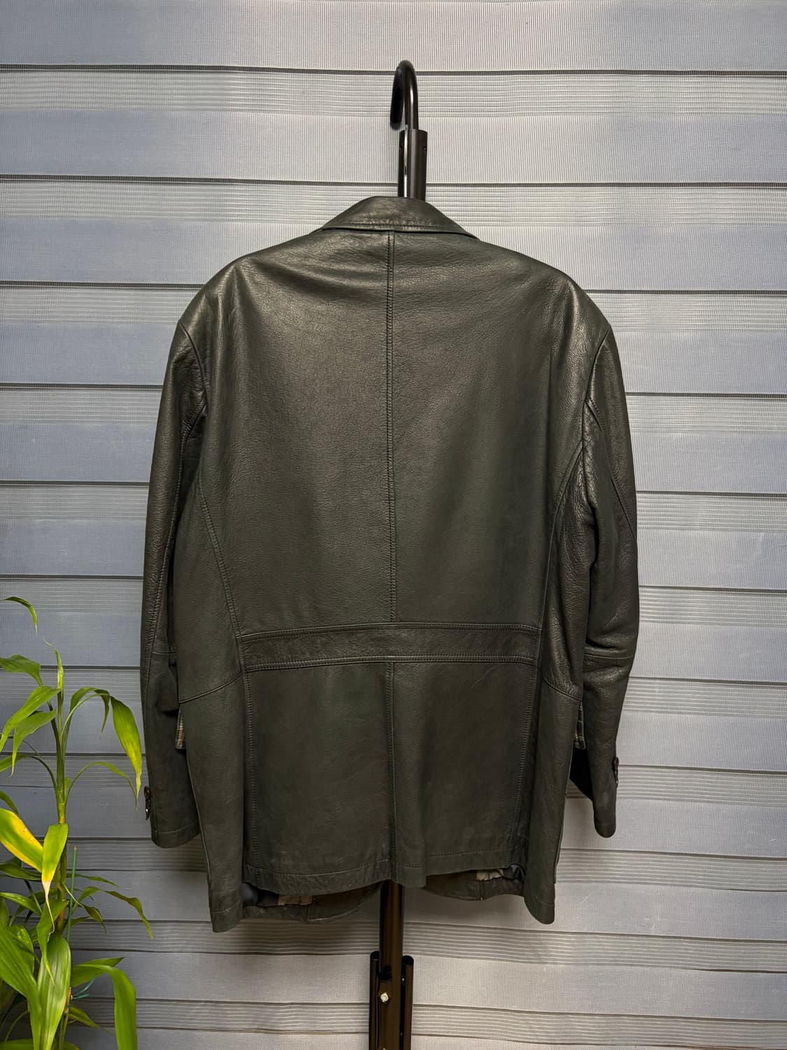 헨리코튼 블랙 송아지가죽 자켓 100 상품이미지2