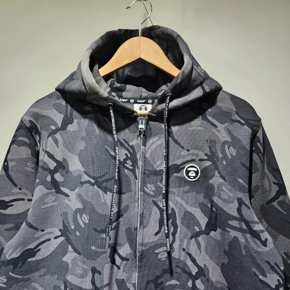 에이프(AAPE) 베이프 문페이스 카모 후드 집업 100 상품이미지10