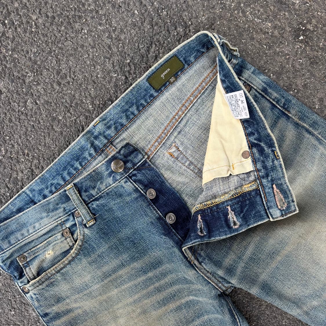 일본 그린 셀비지 데님 상품이미지5