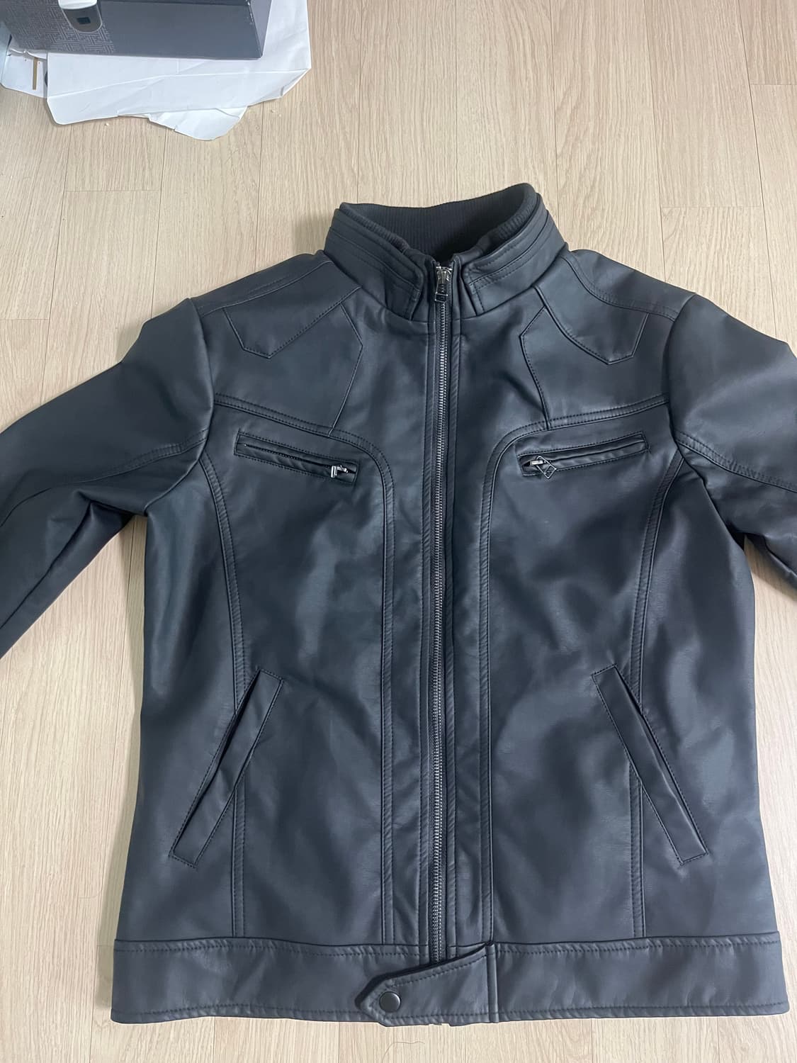 슬림핏 가죽자켓 L 상품이미지1