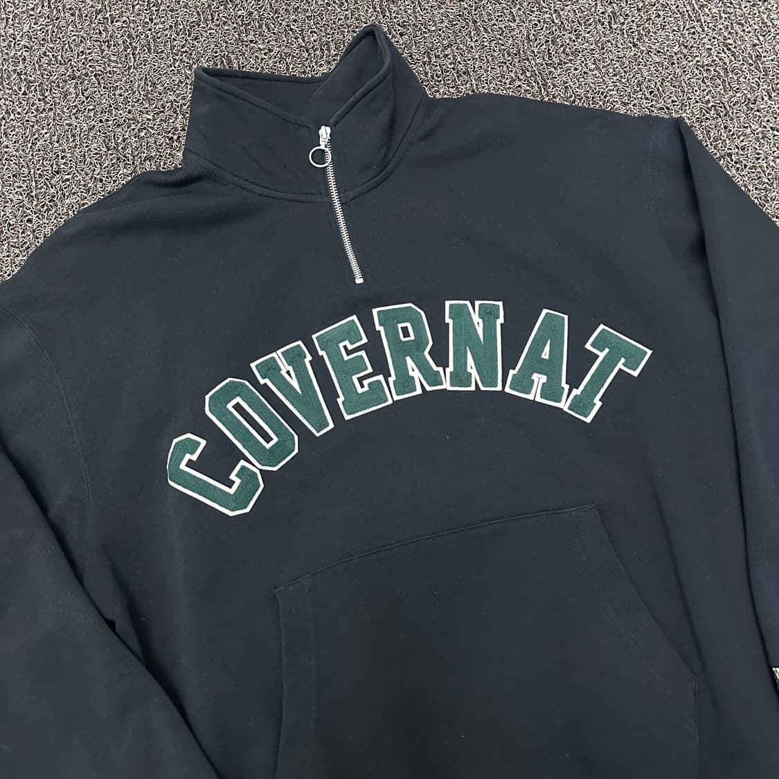 커버낫 반집업 맨투맨 블랙 95(M) 상품이미지3