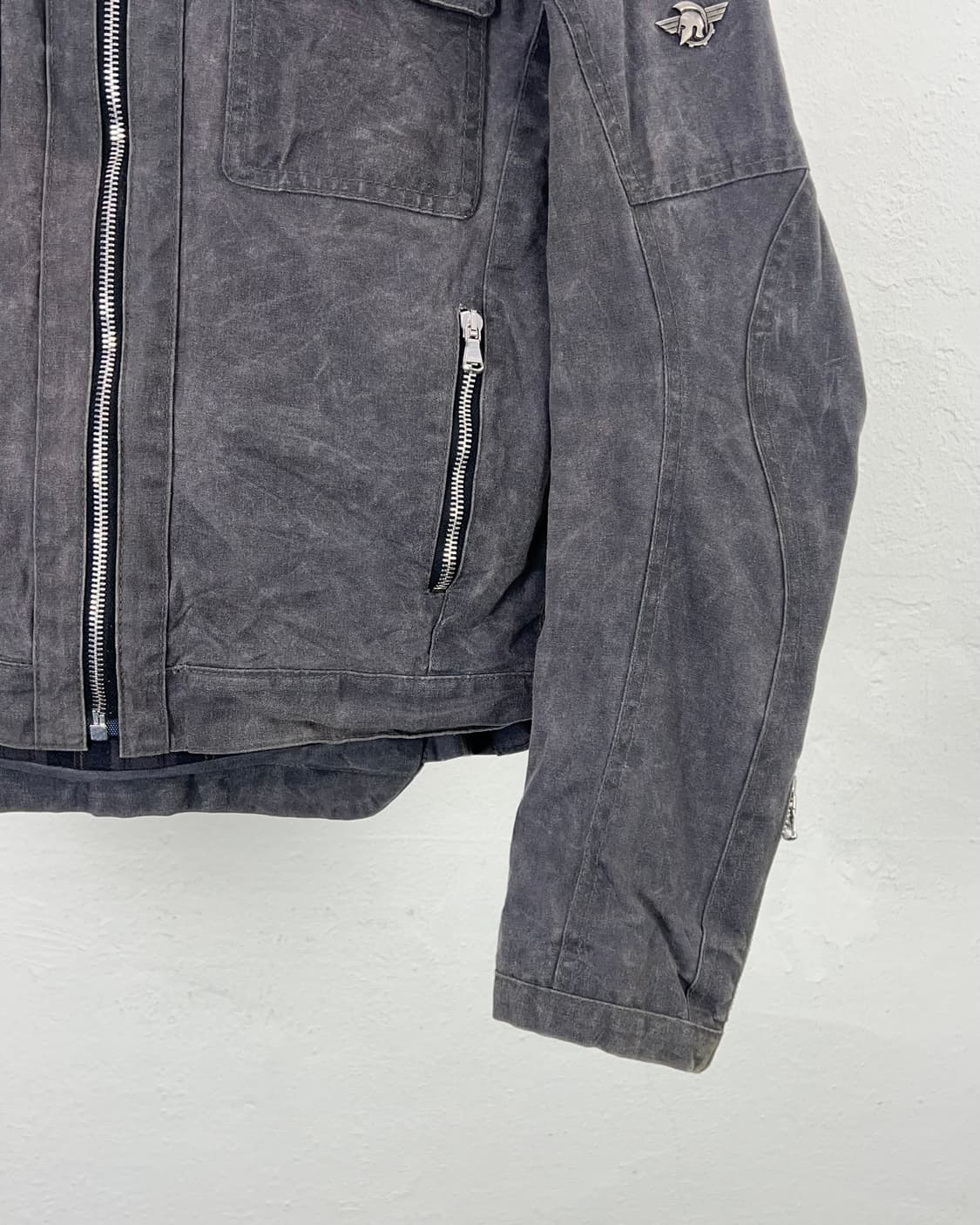 모런지 차콜 그레이 뷰보트 왁스 플레이 라이더 자켓 상품이미지5