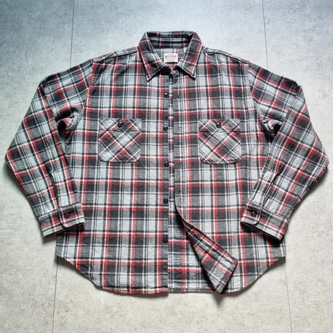 BIG JOHN Heavy Flannel Check Shirt L sz 상품이미지2