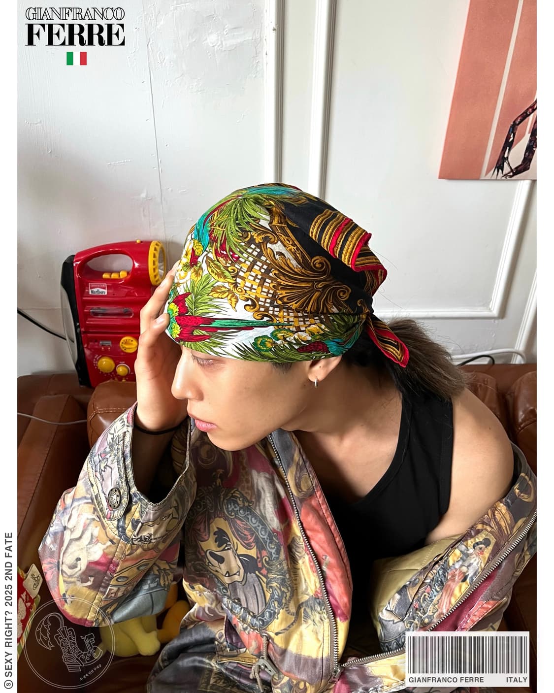 1970-80s GIANFRANCO FERRE Bandana Scarf 상품이미지1