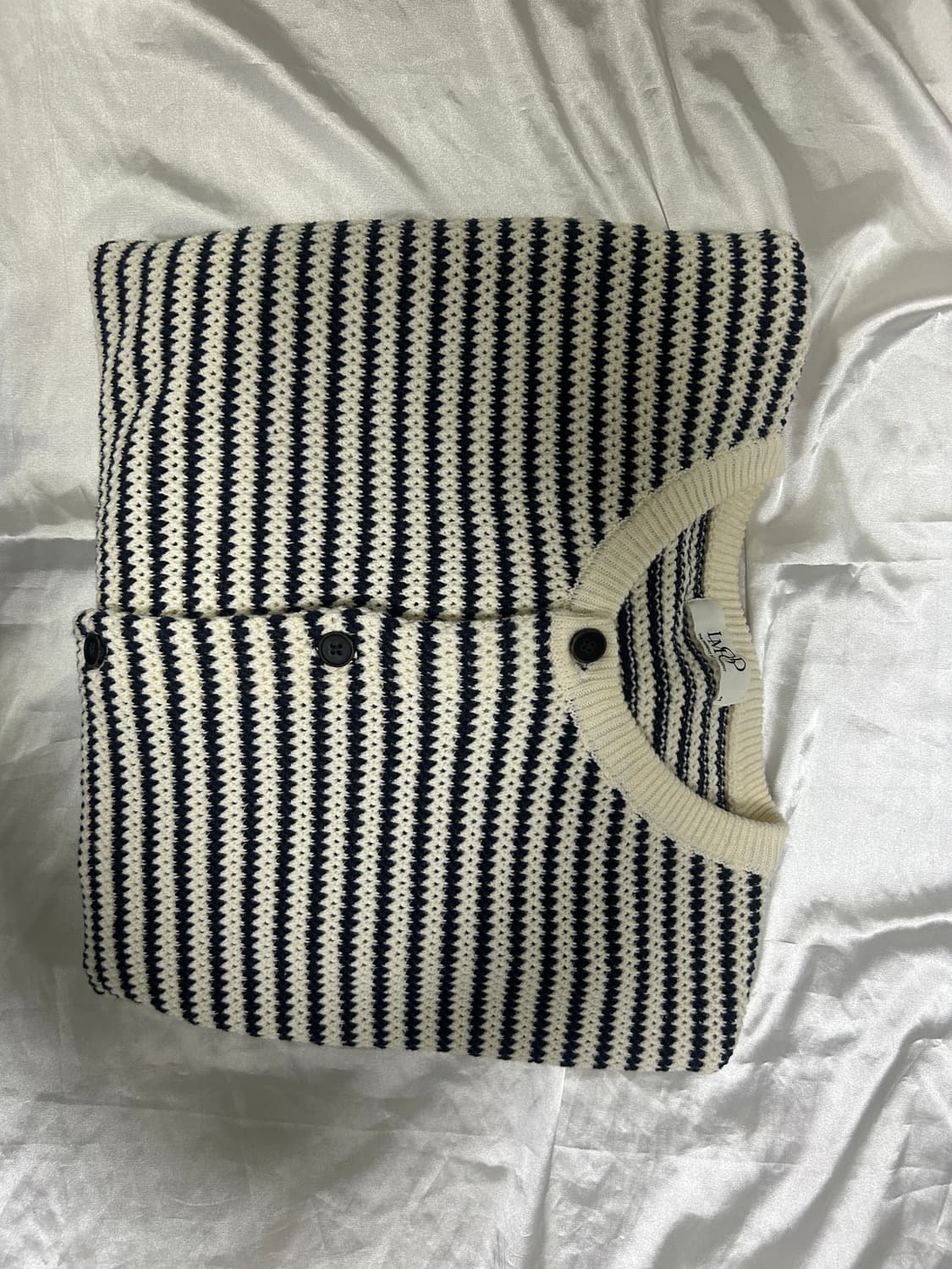 (새상품) 엘무드 브레통 코튼 라운드 가디건 스트라이프 상품이미지6