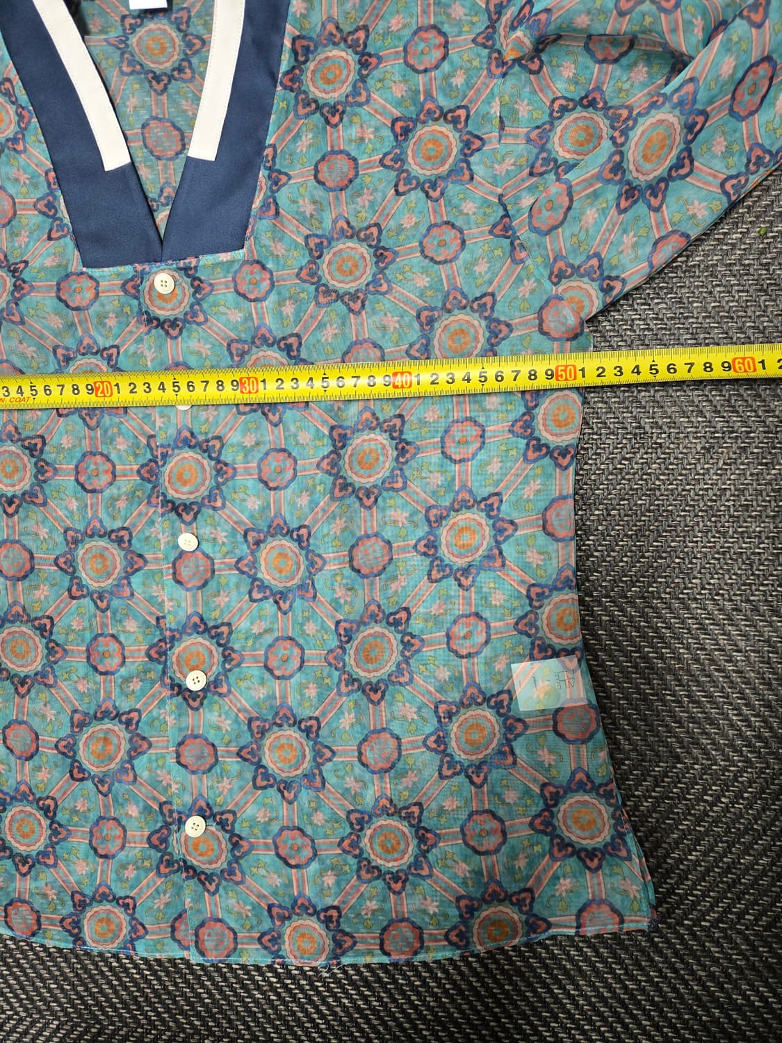 리슬 생활한복 시스루 강릉김씨 민트 블라우스 상품이미지7