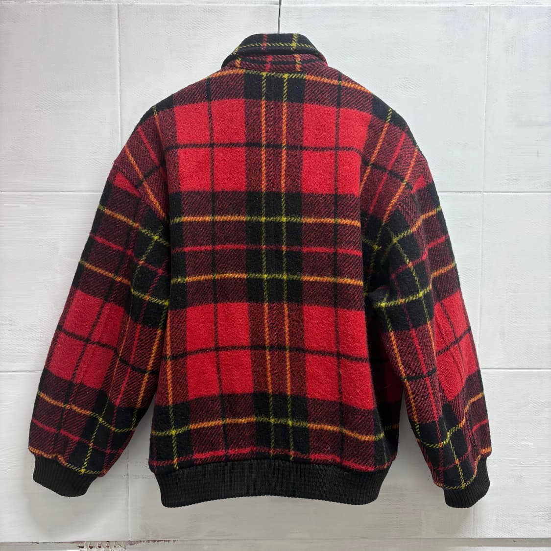 90's Munsingwear 먼싱웨어 체크 워크자켓 블루종 상품이미지5