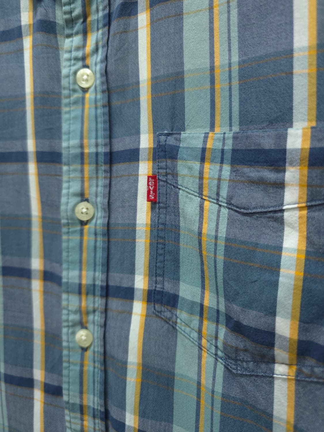 리바이스 남성 슬림핏 빈티지컬러 체크 버튼다운 셔츠(100) 상품이미지3