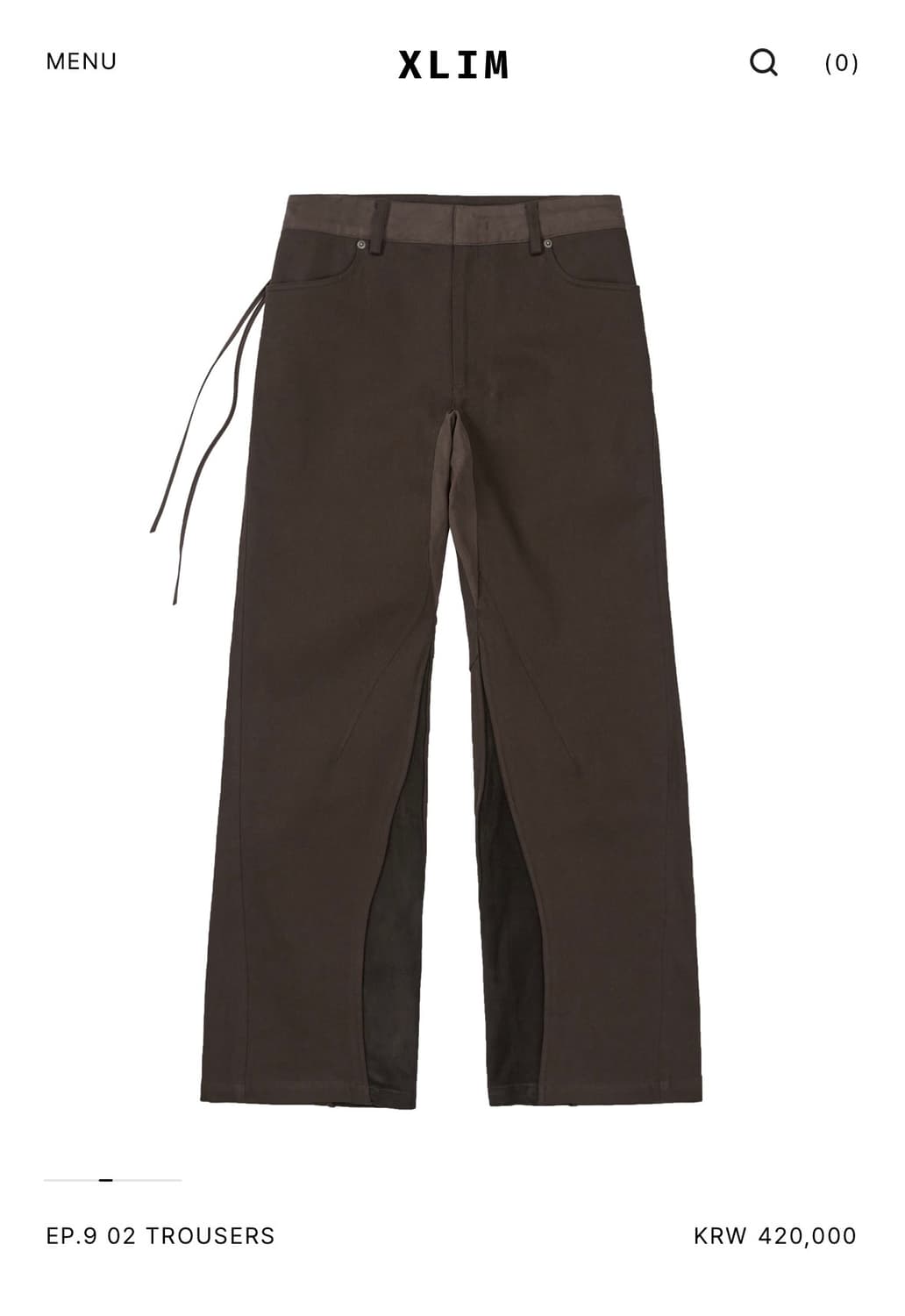 xlim ep9 02 trouser | xs 상품이미지1