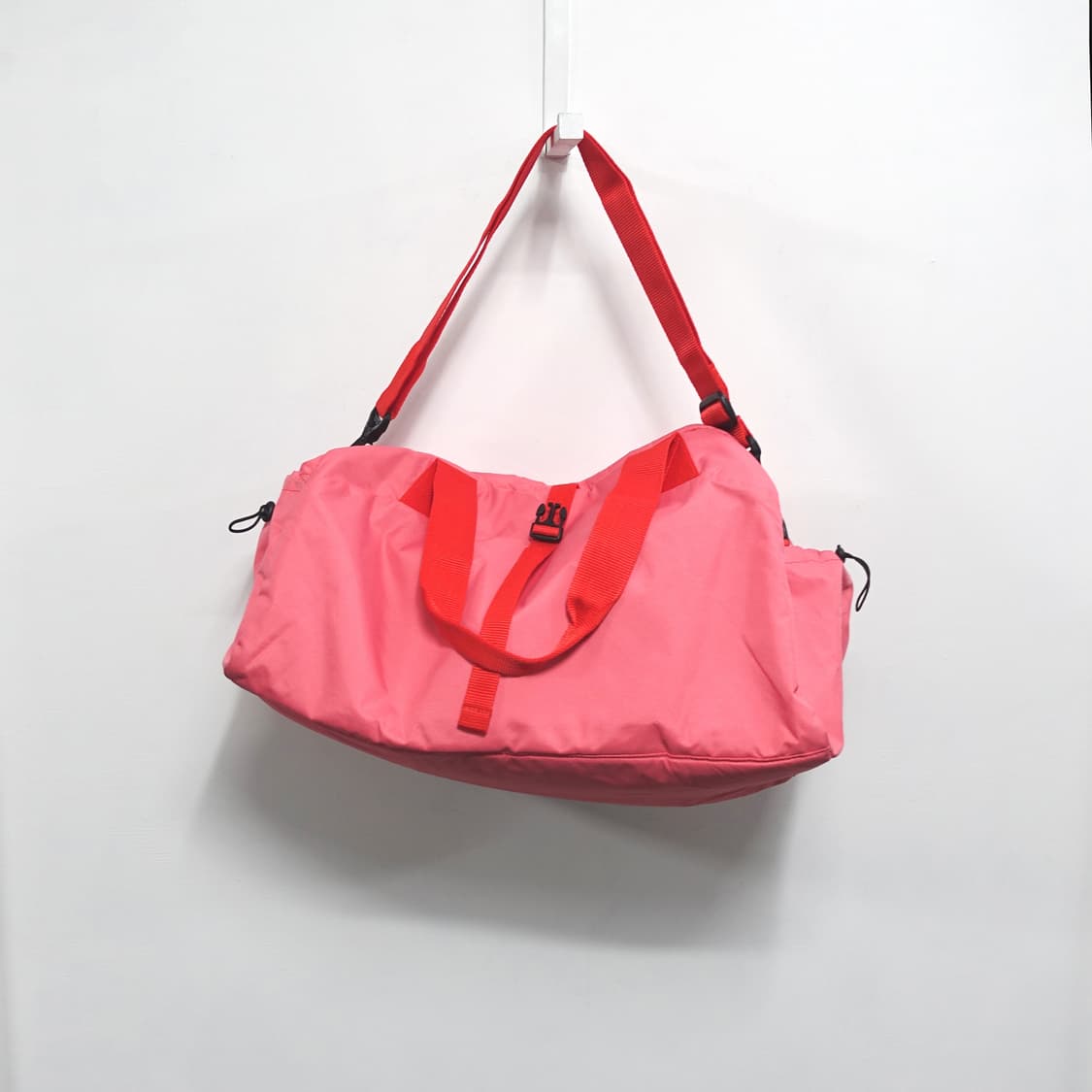 빈티지 코랄 핑크 나일론 레드위빙 스포츠 더플백  상품이미지4