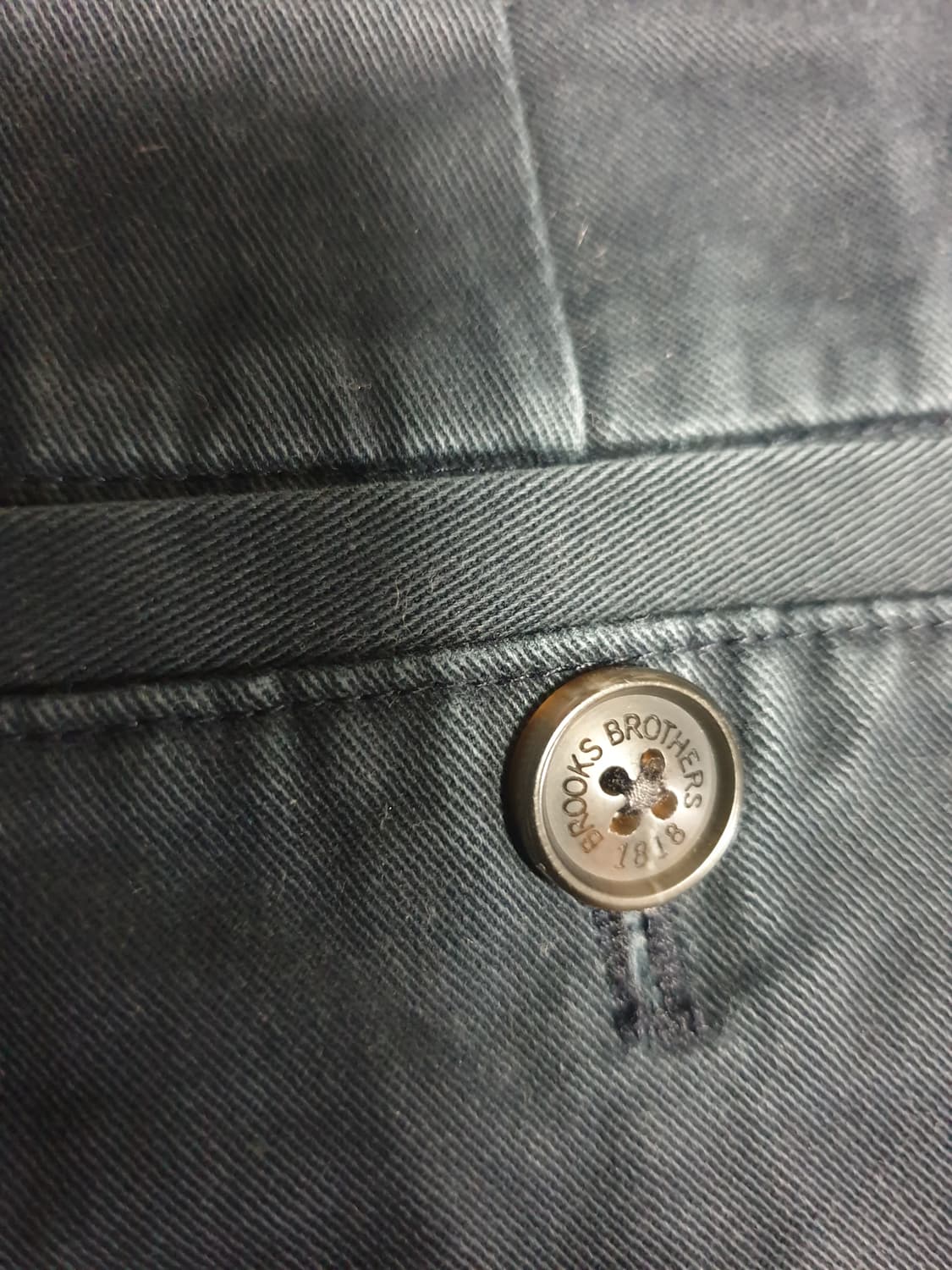 브룩스 브라더스 슬림핏 스트레치 코튼 치노팬츠 네이비(36) 상품이미지3