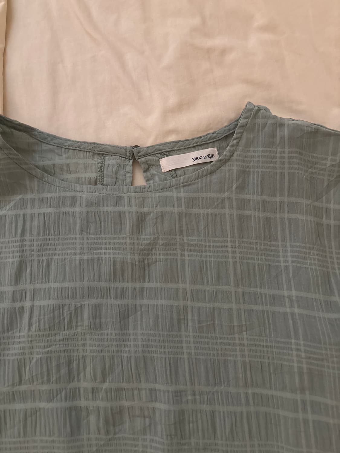 green check blouse 상품이미지2