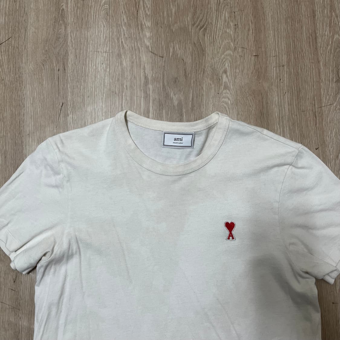 아미 AMI 여성 로고 자수 반팔티 M(95) 상품이미지3