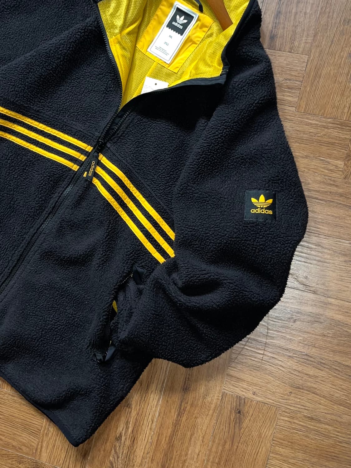 아디다스 삼선 배색 플리스 집업 상품이미지6