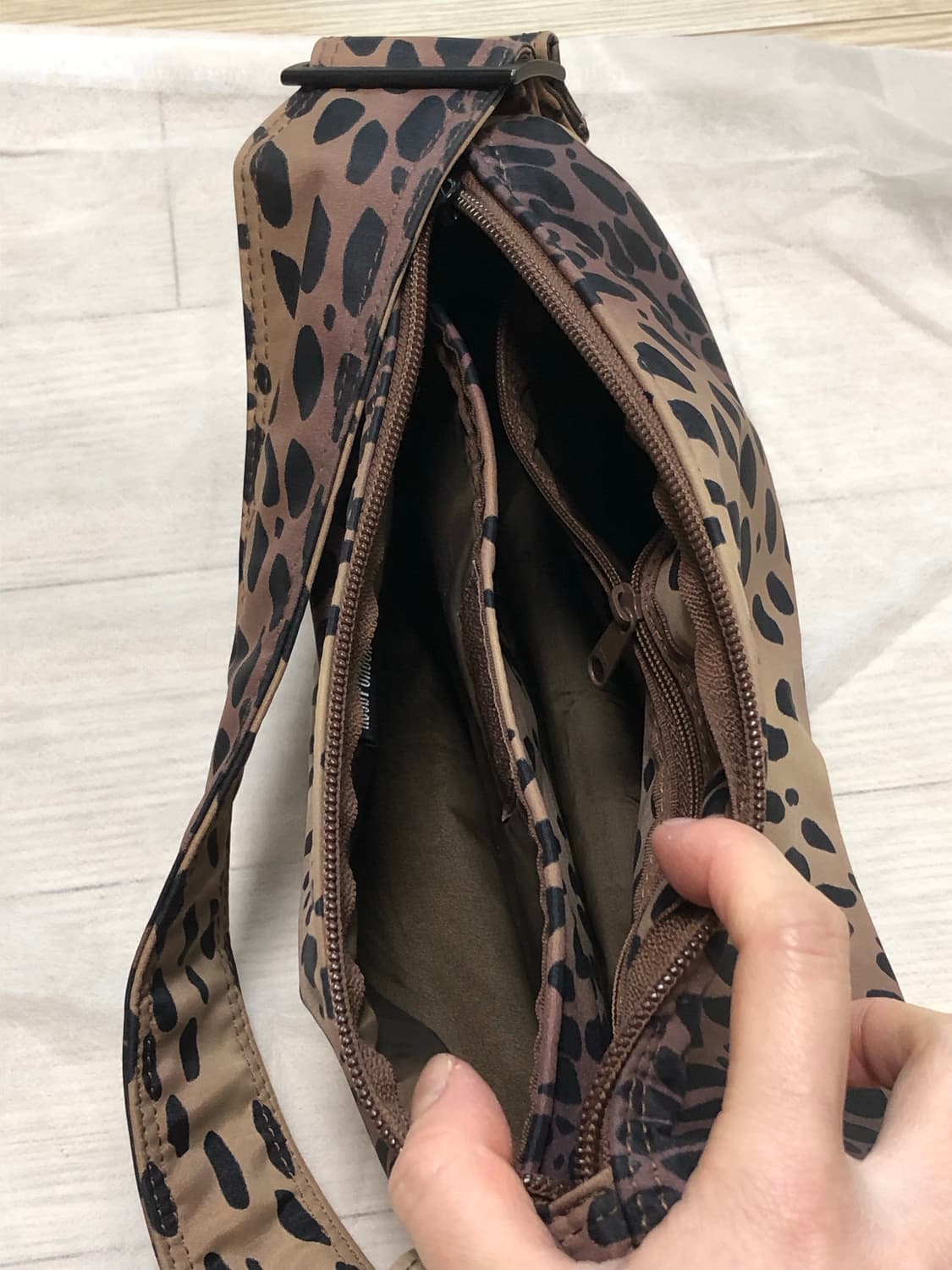 헤드포터 레오파드 사각 나일론 숄더백 핸드백 가방 상품이미지10