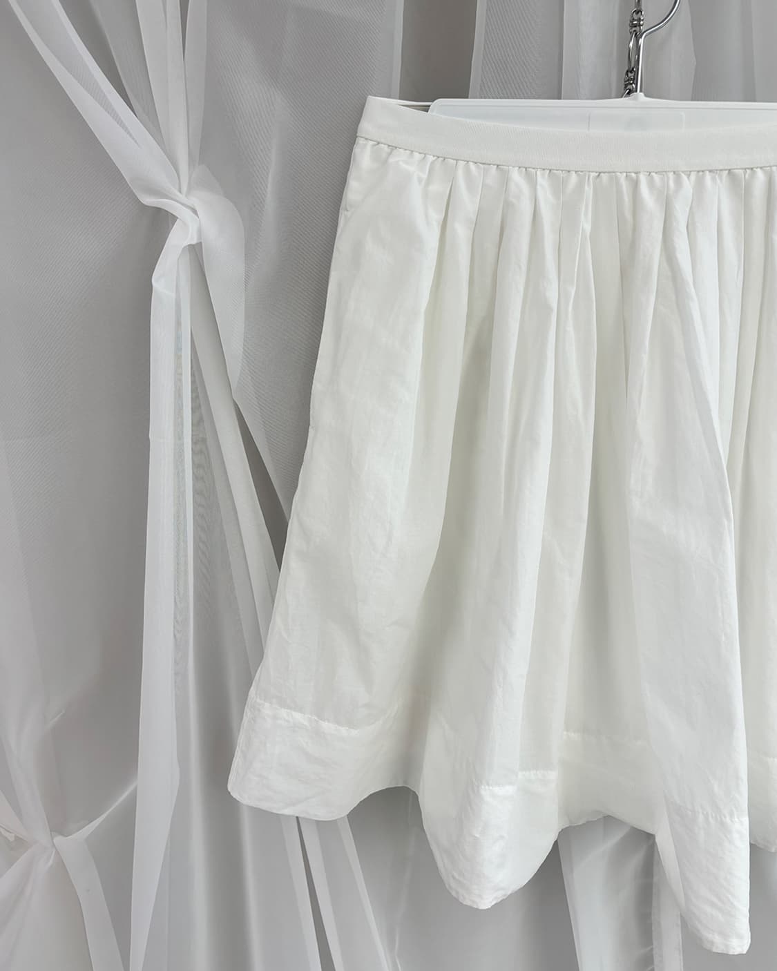 uniqlo summer white flare skirt 상품이미지8