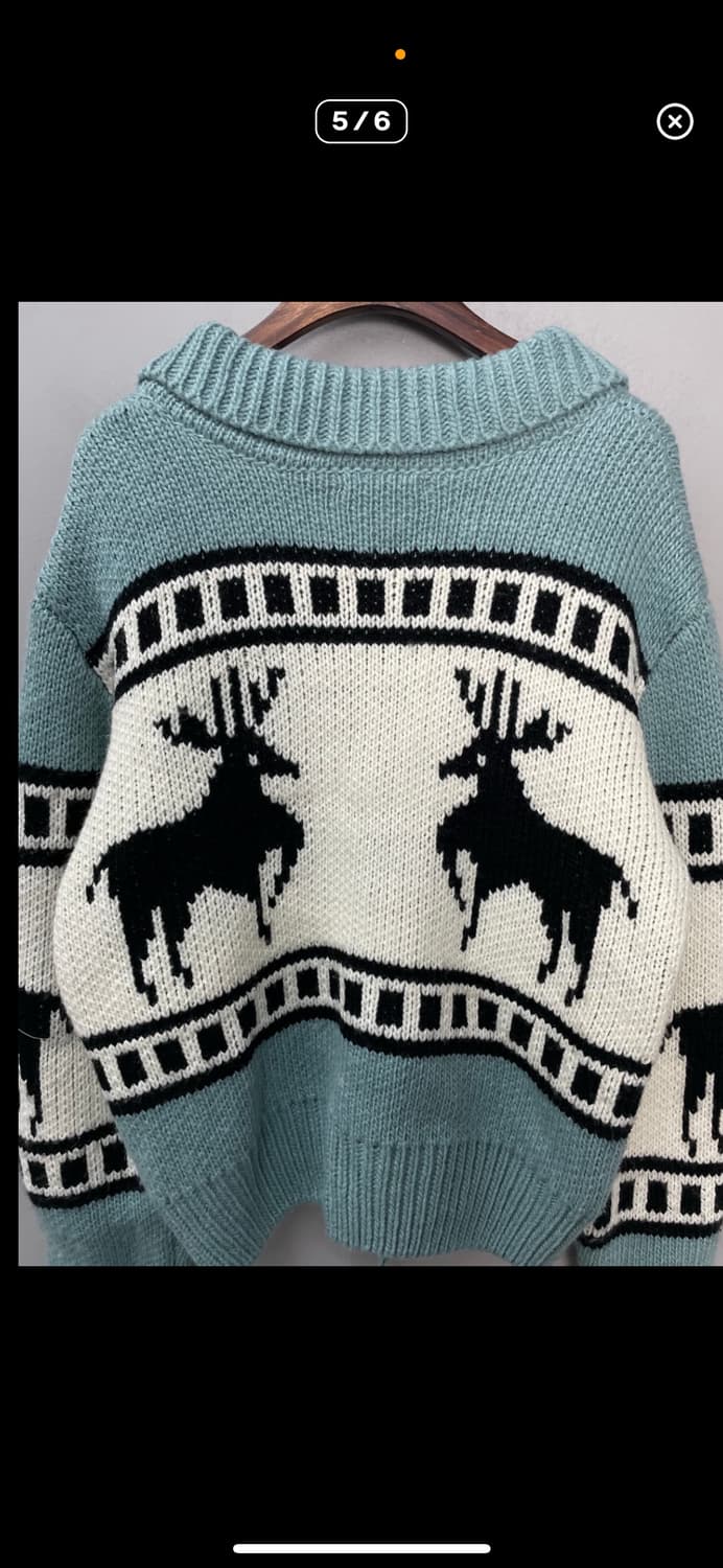 파르티멘토 스카이블루 코위찬 니트집업 A2769 상품이미지5